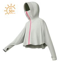 Soleil Sweat-Sweat UV Protection - UPF 50+ Vêtements à l&#39;épreuve du soleil Sweat à capuche pour femmes Zip Shirts à manches longues